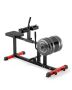 Seated calf raiser, 180 kg capacity, suitable for 1/2 inch discs