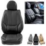 Universal faux leather car seat covers, 6 pcs, black, for front seats