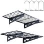 Garage shelves 2 pcs., 4x0.6 m, solid wall-mounted, 227 kg load