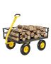 1200lbs Steel Garden Cart with 13 Inch Tires, Universal Yard Trailer