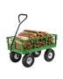 Steel garden cart 680 lbs, 10 inch wheels, for outdoor use
