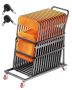 Folding metal chair trolley, for 25 chairs, 136 kg, black