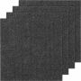 Self-adhesive square carpet tiles, 12 inches, dark gray, soft, adhesive, for indoors and outdoors, 12 pcs.
