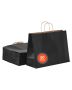 Kraft paper bags with handles, black, 50 pcs., 16x6x12 cm