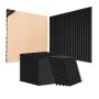 Acoustic self-adhesive foam panels, 12x12x1 inch, black, 48 pcs.