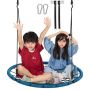 Spider Web Shaped Round Swing for Kids 40 Inch, Wooden, 750 Pound Capacity