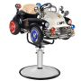 Children's barber chair GABBIANO, Hydraulic height adjustment, Red