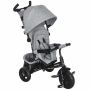 Children's tricycle with push handle, gray, metal, 25 kg maximum load
