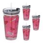 Vaikiškų stiklinių puodelių rinkinys Relaxdays, 4 vnt, 9 × 15 × 9,5 cm