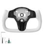 Steering wheel VEVOR, D-shaped with heating, 375 × 255 × 130 mm