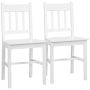 Dining chairs, 2 pcs, White, 41 × 85.5 × 46.5 cm