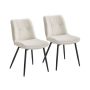 Valgomojo kėdės VASAGLE KDC151W01, 2 vnt, Balta, 56 × 81 × 50 cm