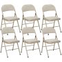Dining chair set, 6 pcs, Sand, 45 × 78 × 46 cm