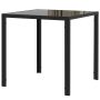 Dining table, 4-seater, Black, 75 × 75 × 75 cm
