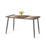 Valgomojo stalas VASAGLE KDT100KE02, 4–6 asmenims, ruda/juoda, 140 × 75 × 75 cm