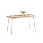 Valgomojo stalas VASAGLE KDT100N01, 4–6 asmenims, ruda/juoda, 140 × 75 × 75 cm