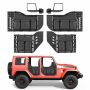 Tubular Jeep doors VEVOR YK-GMD-ZW-JL-4, 4 doors, Black