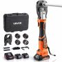 Pipe pressing tool set VEVOR MP-1930, 4 jaws, 2 batteries, 120 × 80 × 400 mm