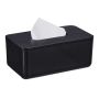 Veido servetėlių dėžutė Relaxdays 10046932.0, Juoda, 23 × 10 × 13 cm