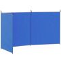 Wind curtain, with 4 steel poles, Blue, 540 × 150 cm