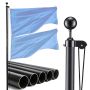 Flagpole VEVOR UP-QGTJ20, sectional, Black, Ø5.16 × 609 cm