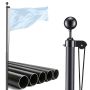 Flagpole VEVOR UP-QGTJ30, sectional, Black, Ø5.16 × 914 cm