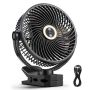 Clip-on fan VEVOR Lok-M8D, 4 settings, Black, 23.5 × 11.2 × 30.5 cm