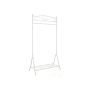 Clothes rack with shoe shelf, white