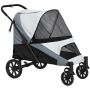 Dog stroller PawHut 124x67x100cm., black/red