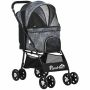 Dog stroller PawHut 181x48x99cm., gray/black