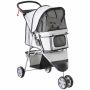 Dog stroller PawHut 75x45x97cm., light gray/black