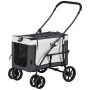 Dog stroller PawHut 81x58x97.5cm., gray/black