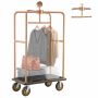Hotel luggage trolley VEVOR X-123B-RG, 544.31 kg, Pink, 1080 × 650 × 1960 mm