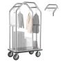 Hotel luggage trolley VEVOR X-HC, 4 wheels, 1080 × 640 × 1870 mm