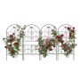 Vijoklinių augalų grotelės Relaxdays 10053229_305, 4 vnt, Juoda, 116 × 50 × 1 cm