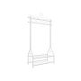 Classic clothes rack with shoe shelf, white
