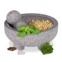 Virtuvės įrankis Relaxdays 10042911.0, su piestele, Pilka, 20 × 9 cm