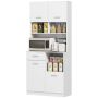 Virtuvės spintelė Homcom 80x35x180cm., baltos spalvos