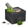 Virtuvinė grūstuvė ir piestelė Relaxdays 10029961.0, 2 dalių rinkinys, 14,5 × 10,5 × 14,5 cm
