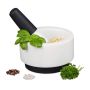 Virtuvinė grūstuvė ir piestelė Relaxdays 10029962.0, 2 dalių rinkinys, Ø 14 × 8 cm