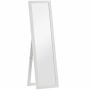 Full-length mirror, freestanding or wall-mounted, White, 37 × 3.8 × 157 cm