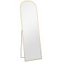 Full-length mirror, With stand, Gold, 50 × 1.5 × 161.5 cm