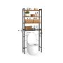 Vonios lentyna VASAGLE BTS114KD01, 3 kabliukai, 60 × 173 × 24 cm