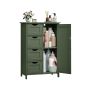 Bathroom cabinet VASAGLE LHC41W, 4 drawers, with doors, Green, 55 × 82 × 30 cm