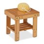 Vonios suolas Relaxdays 10046715.0, Su lentyna, 27 × 26 × 22,5 cm
