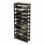 Vyno lentyna Relaxdays 10052718_8434, 77 buteliams, Juoda, 72,5 × 166 × 25 cm