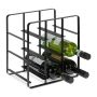Vyno lentyna Relaxdays, 9 buteliams, Juoda, 27,5 × 30,5 × 20 cm
