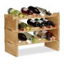 Vyno stovas Relaxdays 10023410_348, 3 pakopos, 60 × 45 × 28,5 cm