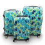 Suitcase set 3 pcs., colored triangles