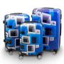 Suitcase set 3 pcs. with squares